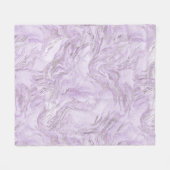 Modernes Lila und silberfarbenes Marmormuster Fleecedecke (Vorderseite (Horizontal))
