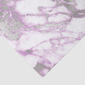 Modernes Lila und silberfarbenes Marmormuster Seidenpapier (Detail)