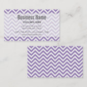 Modernes lila und weißes Zickzack Muster Visitenkarte (Vorne/Hinten)