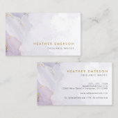 Modernes Lila Visitenkarte (Vorne/Hinten)