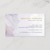 Modernes Lila Visitenkarte (Rückseite)