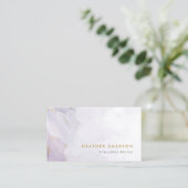 Modernes Lila Visitenkarte (Stehend Vorderseite)