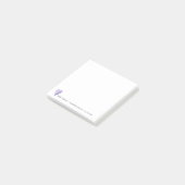 Modernes Lila Wasserfarbenherz, Personalisiert Post-it Klebezettel (angewinkelt)