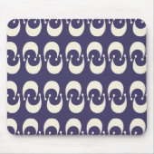 Modernes Lila, weißes, doppelmondfarbenes Moonmust Mousepad (Vorne)