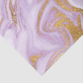 Modernes Lila, weißes und goldfarbenes Marmormuste Seidenpapier (Detail)