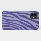 Modernes Lila Zebra-Druckmuster Case-Mate iPhone Hülle (Rückseite (Horizontal))
