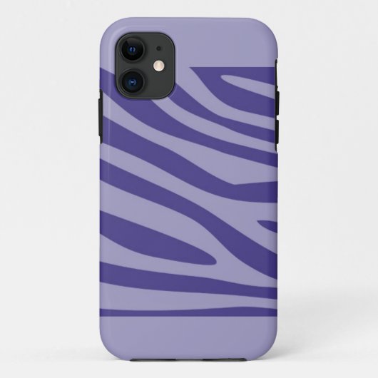 Modernes Lila Zebra-Druckmuster Case-Mate iPhone Hülle (Rückseite)