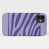 Modernes Lila Zebra-Druckmuster Case-Mate iPhone Hülle (Rückseite (Horizontal))