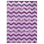 Modernes lila Zickzack Muster Klemmbrett (Rückseite)