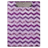 Modernes lila Zickzack Muster Klemmbrett (Vorderseite)