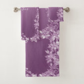 Modernes Lilac Floral Handtuch Set (Insitu)