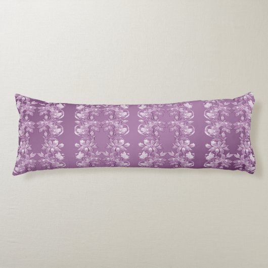 Modernes Lilac Floral Kissen (Vorderseite)
