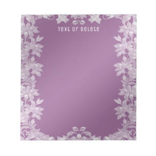 Modernes Lilac Floral Notepad Notizblock