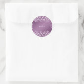 Modernes Lilac Floral Round Sticker (Tasche)