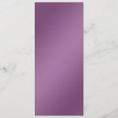 Modernes Lilac Floral Wedding Menu Menükarte (Rückseite)