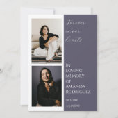 Modernes Lilac in Love Memory Beerdigung Foto Einladung (Vorderseite)