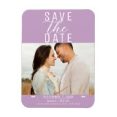 Modernes Lilac Lila Save the Date Hochzeitsstift F Magnet (Vertikal)