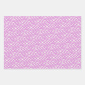 Modernes Lilac- und White Geometric-Diamant-Muster Geschenkpapier Set (Vorderseite 2)