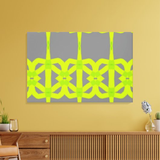 Modernes Limettengrün, Abstrakte Leinwand Kunst (Insitu (Wohnzimmer))