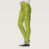 Modernes Limon-Gelbglanzglühendes Party Leggings (Links)