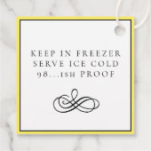 Modernes Limoncello für eine Flasche Geschenkanhänger (Rückseite)