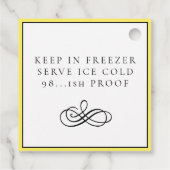 Modernes Limoncello für eine Flasche Geschenkanhänger (Rückseite)