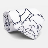 Modernes Line Art Handgezeichnet Floral Girly Desi Krawatte (Gerollt)