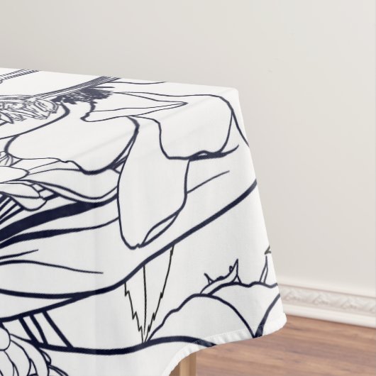 Modernes Line Art Handgezeichnet Floral Girly Desi Tischdecke (Beispiel)