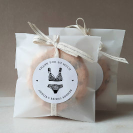 Modernes Lingerie Brautparty Vielen Dank, Classic Runder Aufkleber