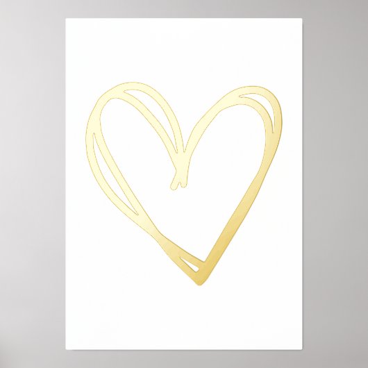 Modernes Linien Herz Foliendrucke (Vorderseite)