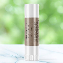 Modernes Lippenbalglabel im Kraftpapierstil Quadratischer Aufkleber