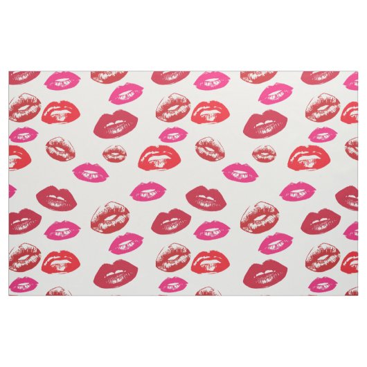 Modernes Lippenstift-Make-upmuster Stoff (Fat Quarter (45,7 x 55,9 cm))