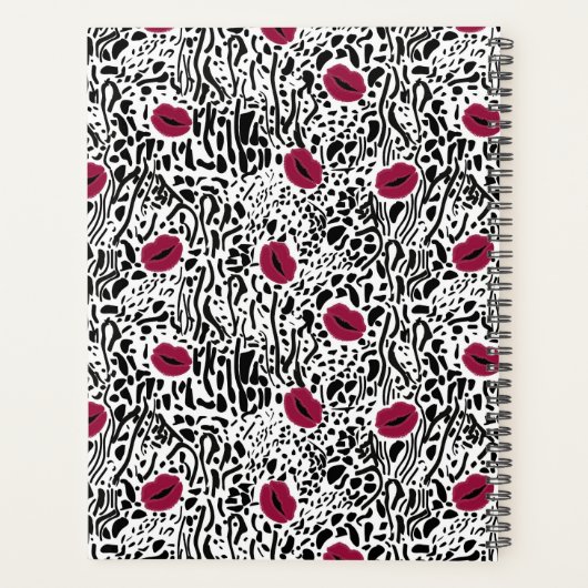 Modernes Lipstick - Muster Planer (Rückseite)