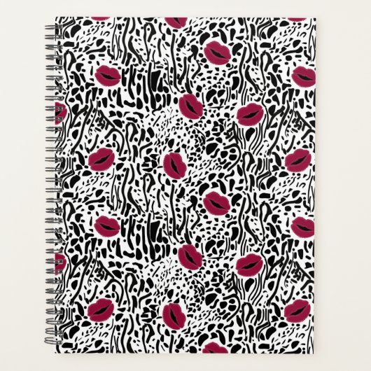 Modernes Lipstick - Muster Planer (Vorderseite)