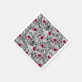 Modernes Lipstick - Muster Serviette (Ecke)
