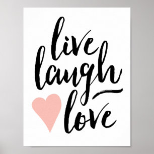 Modernes Live, Lachen, Liebe-Druck (8.5x11) Poster