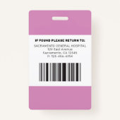 Modernes lizenziertes praktisches Foto-ID Ausweis (Rückseite)