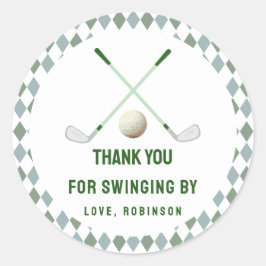 Modernes Loch in One-Par-T-Golf Geburtstag Runder Aufkleber