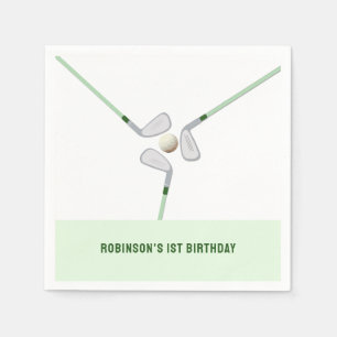 Modernes Loch in One-Par-T-Golf Geburtstag Serviette