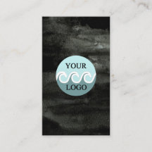 Modernes Logo Aquarell schwarz