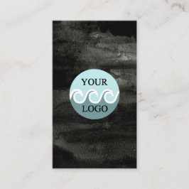 Modernes Logo Aquarell schwarz Visitenkarte