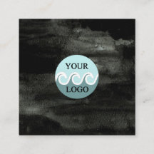 Modernes Logo aquarell schwarz-weiß Quadrat