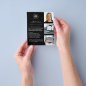 Modernes Logo Beruflich Black Business Flyer (Gruppe)