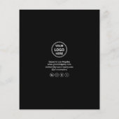 Modernes Logo Beruflich Black Business Flyer (Hinten)