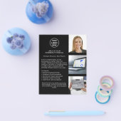 Modernes Logo Beruflich Black Business Flyer (Einzeln)