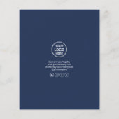 Modernes Logo Beruflich Navy Blue Business Flyer (Hinten)