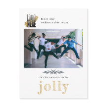 Modernes Logo Company Foto Jolly Weihnachts-Postka