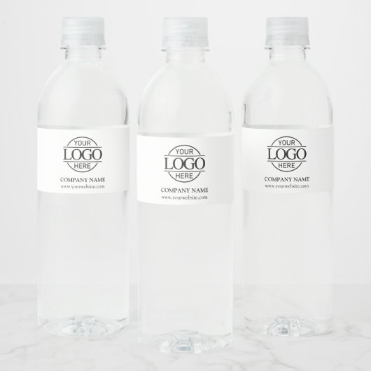 Modernes Logo der Marke Black & White Company Wasserflaschenetikett (Flaschen)