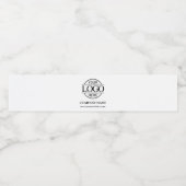 Modernes Logo der Marke Black & White Company Wasserflaschenetikett (Einzelnes Label)