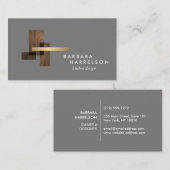 Modernes Logo der Mitte des Jahrhunderts auf dunke Visitenkarte (Vorne/Hinten)